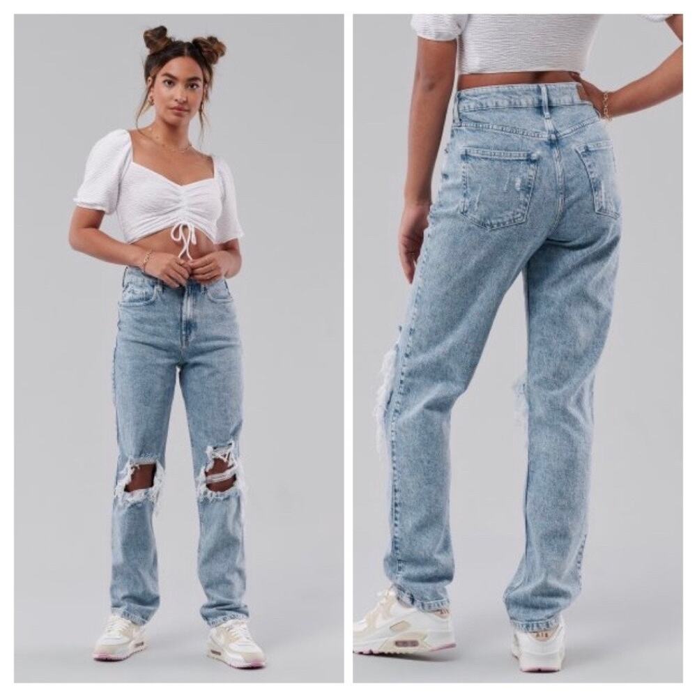 Social Tourist by Dixie & Charli D’Amelio 12" Ultra High-Rise Straight Jeans 28